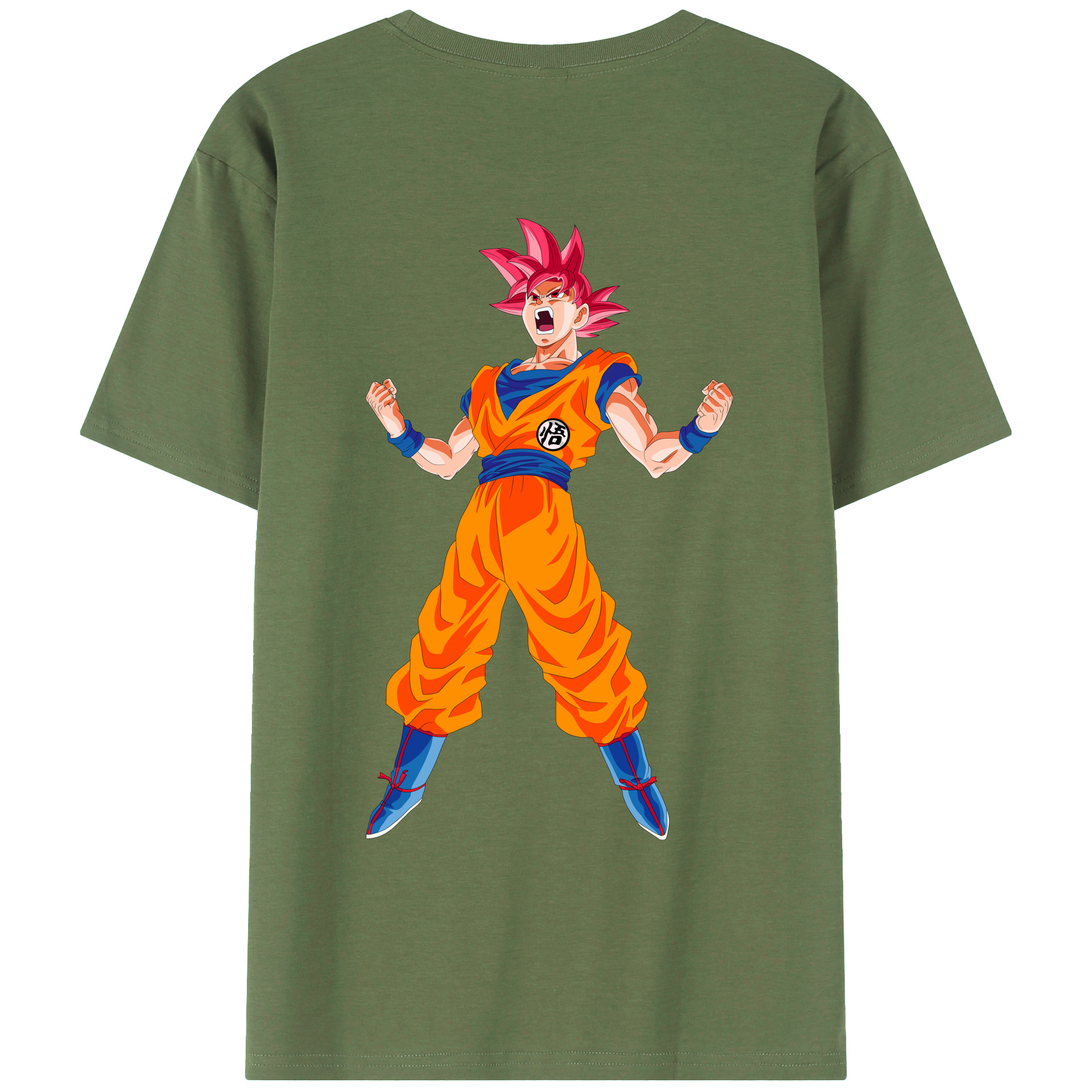 （画像用） ドラゴンボール 孫悟空（そん ごくう）Son Goku カカロット DRAGON BALL Kakarotto 綿100％ メンズ半袖Tシャツ（バックプリント） 通気性
